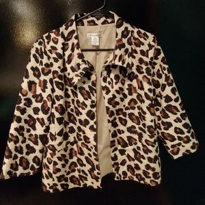 Cheetah print blazer